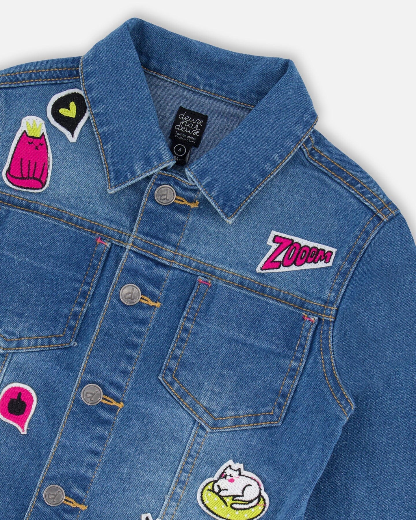 Jean Jacket With Funny Patches - F30L50_123