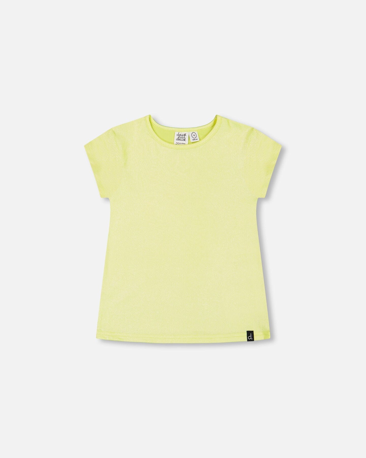 Bright Shiny Rib T-Shirt Lime - F30L72_304