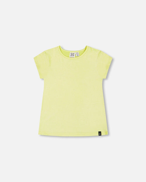 Bright Shiny Rib T-Shirt Lime - F30L72_304