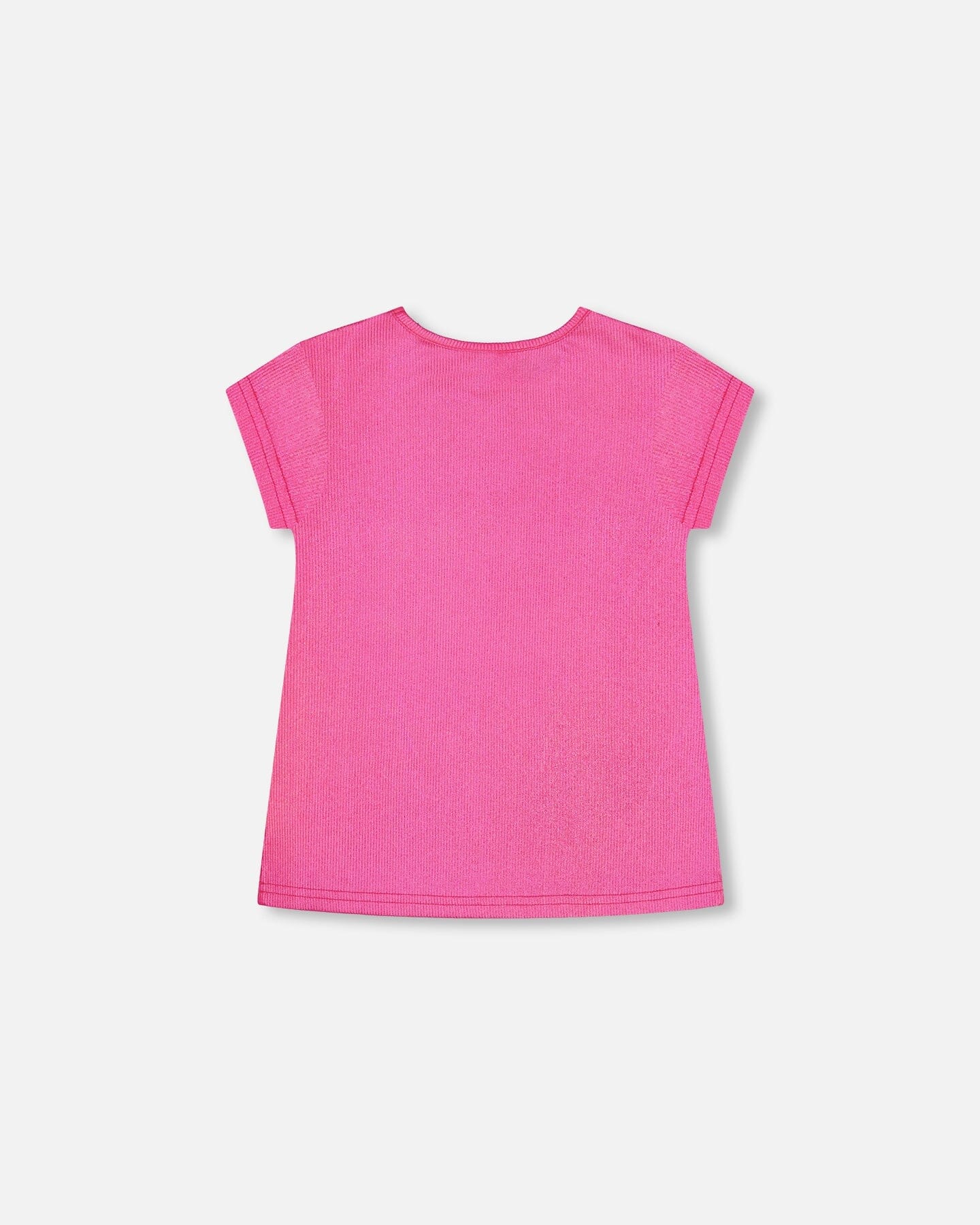Bright Shiny Rib T-Shirt Fuchsia Pink - F30L72_652