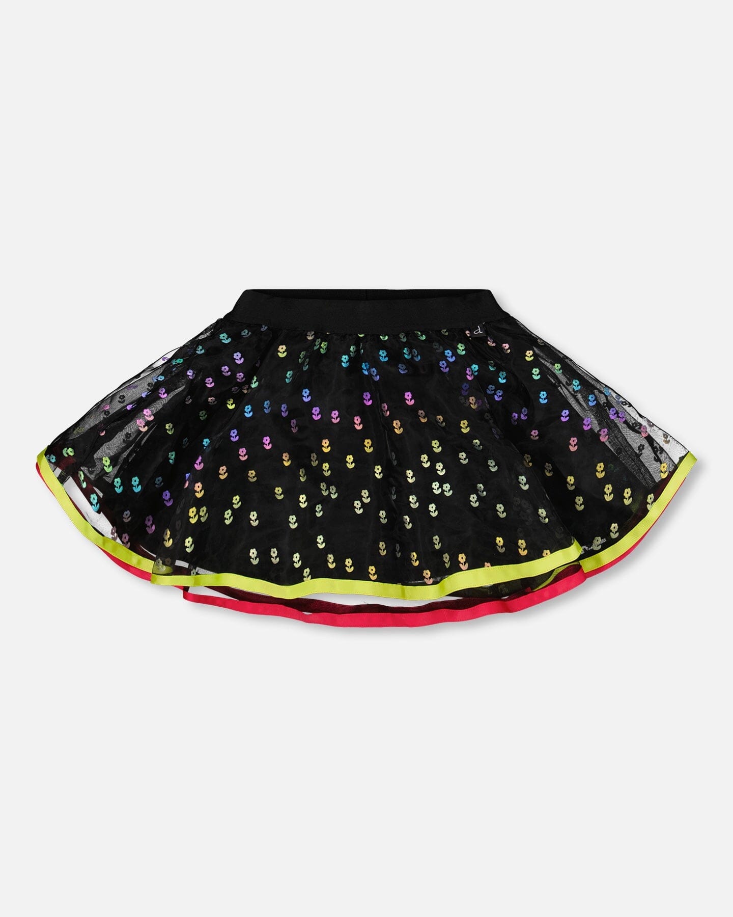 Printed Mesh Skirt Multicolor - F30L80_000