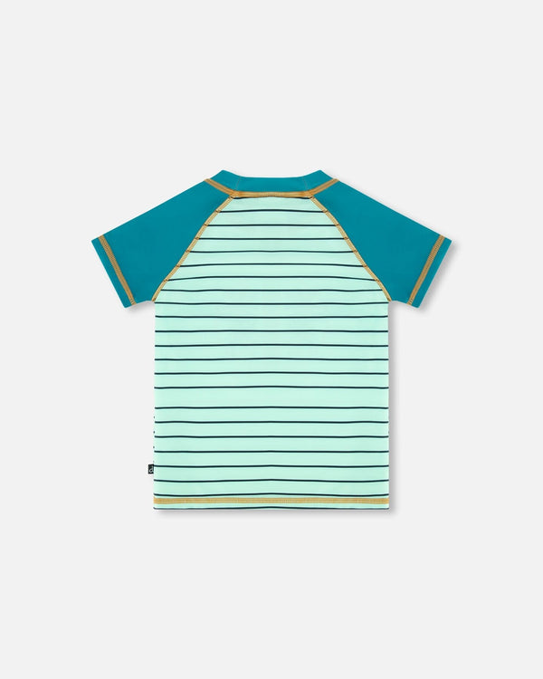 Short Sleeve Rashguard Stripe Green - F30NB30_370