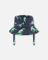 Beach Hat Grey Printed Dinosaurs - F30NBC_051