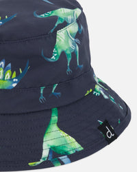 Beach Hat Grey Printed Dinosaurs - F30NBC_051