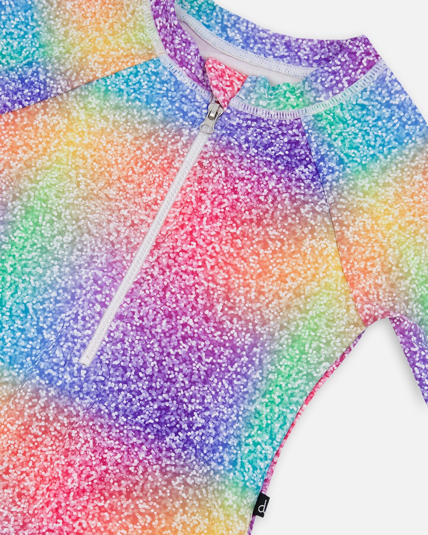 Long Sleeve One Piece Rashguard Gradient Rainbow Print - F30NG71_067