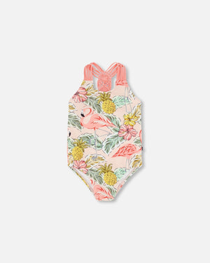 One Piece Swimsuit Printed Flamingo - F30NG81_068