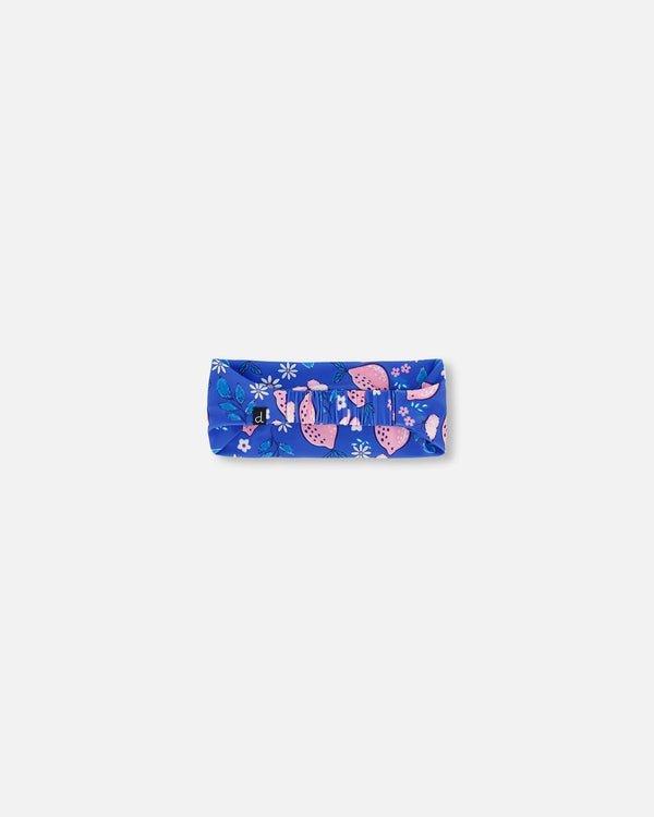 Swimwear Headband Royal Blue Printed Pink Lemon - F30NGHB_057