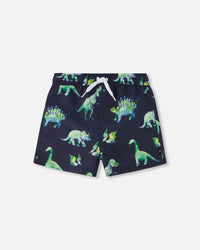 Men'S Boardshort Grey Printed Dinosaurs - F30NM11_051