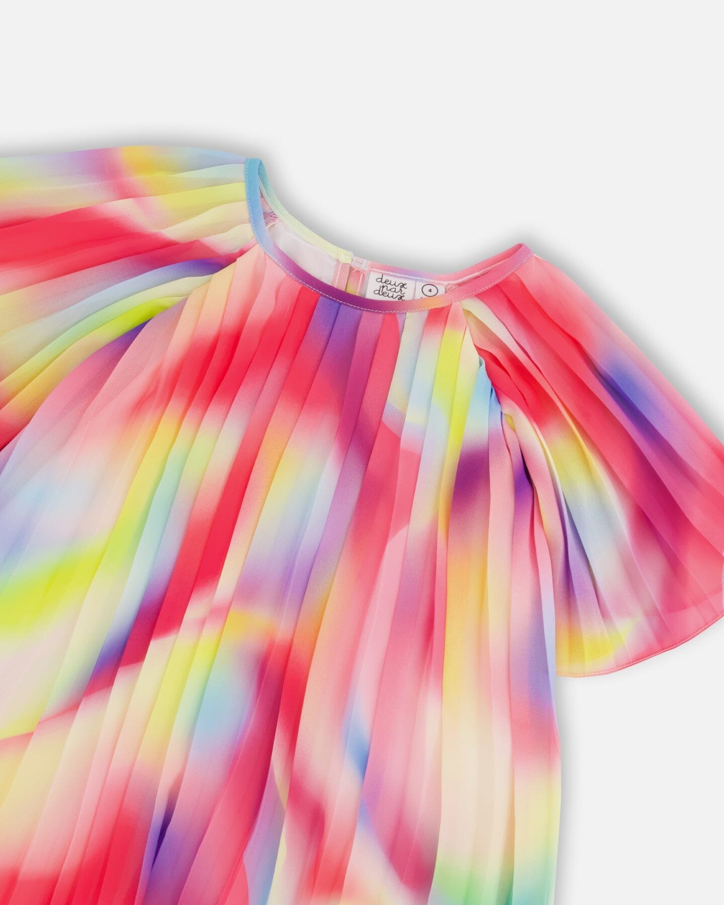 Pleated Chiffon Dress Rainbow - F30O93_000