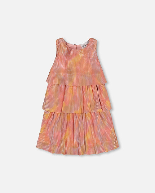 Pleated Layered Dress Metallic Rainbow - F30O94_000