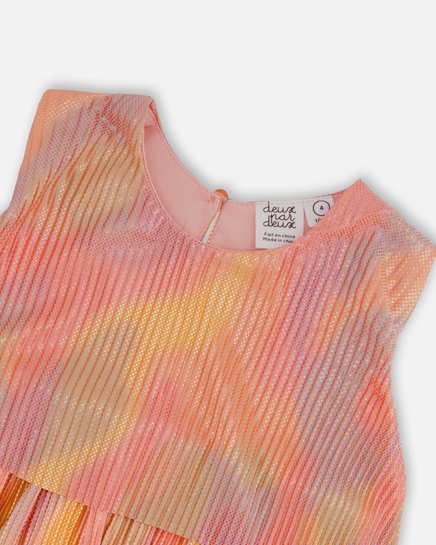 Pleated Layered Dress Metallic Rainbow - F30O94_000