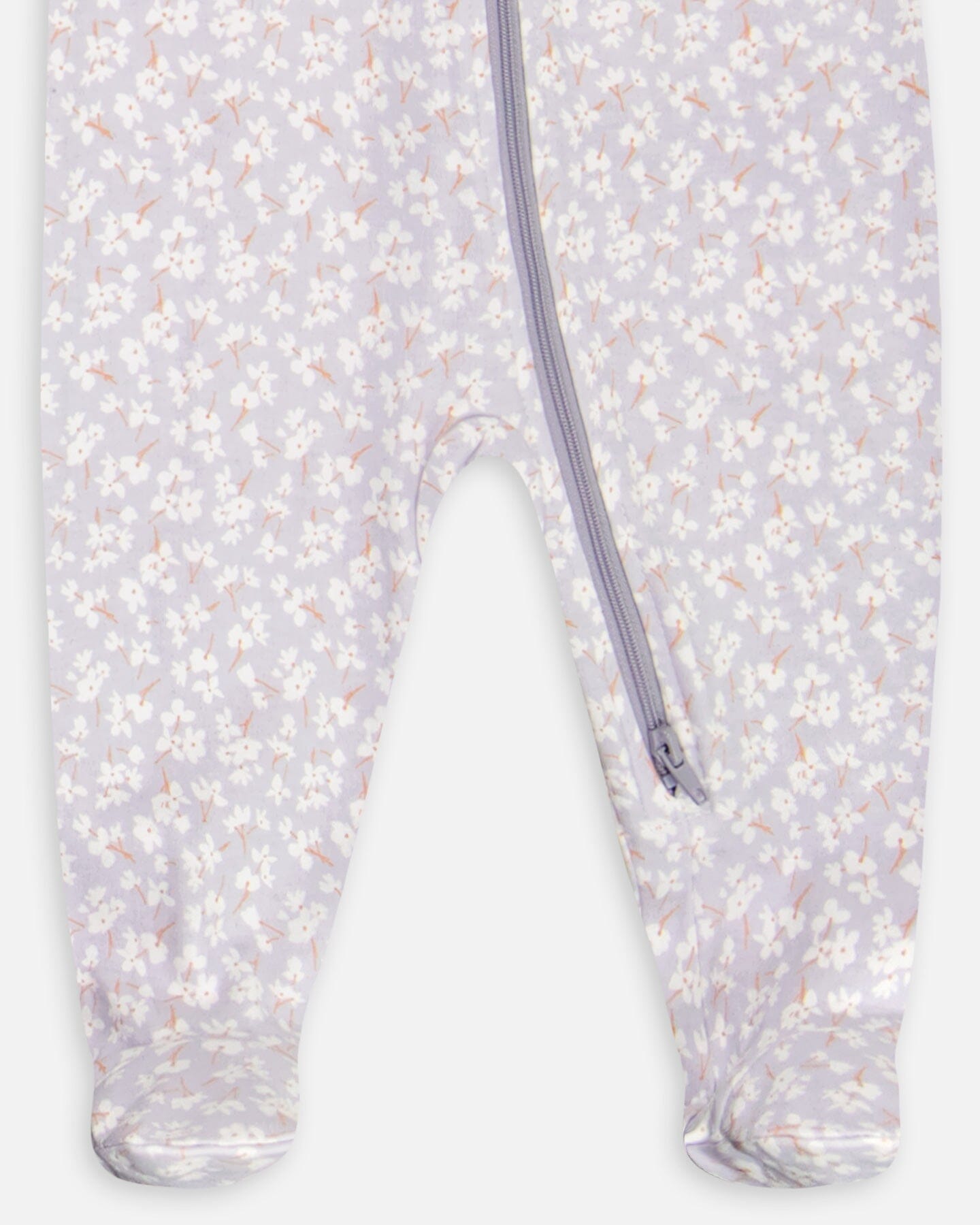 Organic Cotton One Piece Pajama Lilac Printed Little Flowers - F30PA40US_066