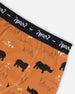 Organic Cotton Boxer Short Caramel Printed Rhinoceros - F30PB60_059