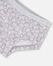 Organic Cotton Boyshort Pantie Lilac Printed Little Flowers - F30PG60_066