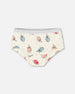 Organic Cotton Boyshort Pantie Off White Printed Strawberry - F30PG60_071