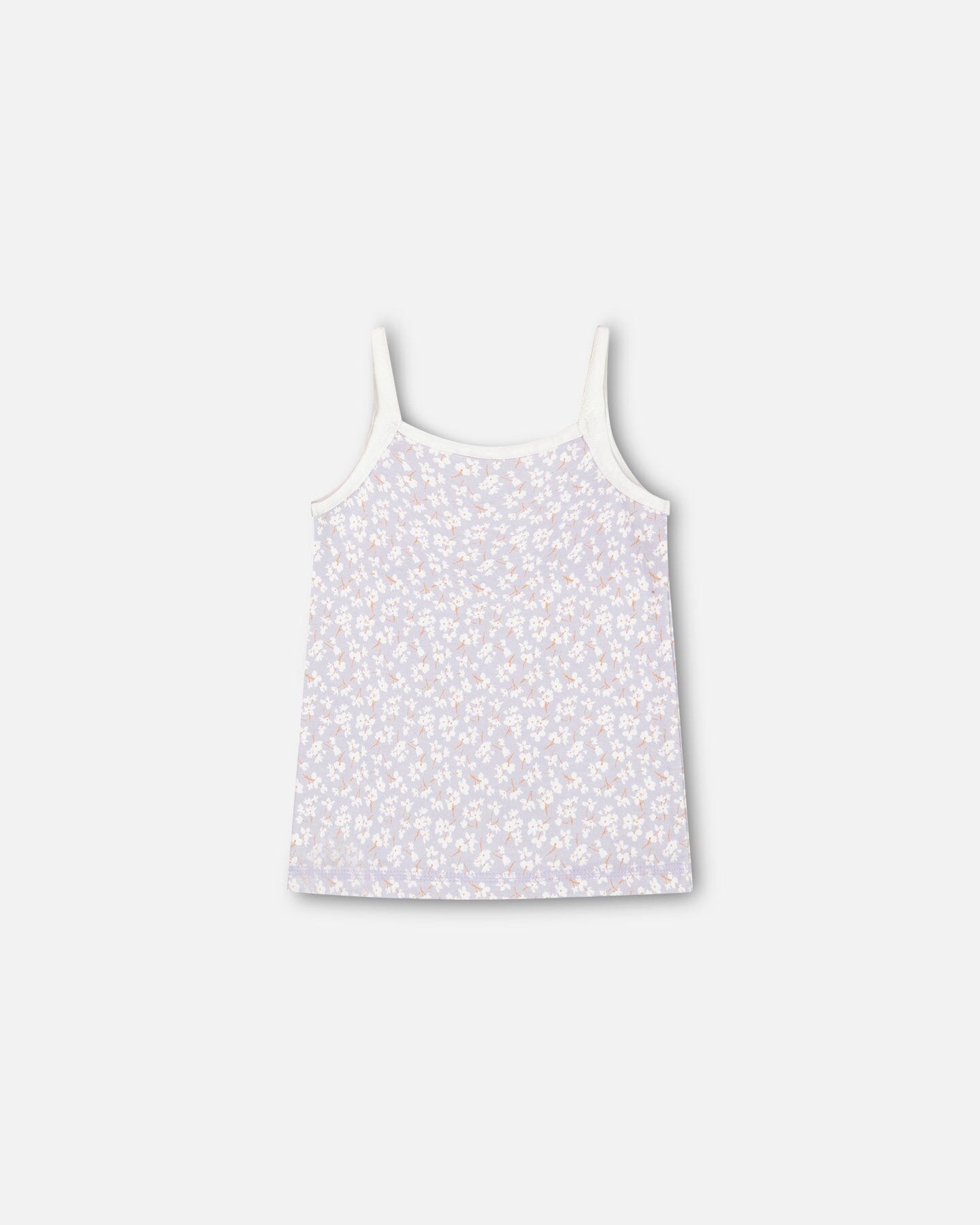 Organic Cotton Tank Top Lilac Printed Little Flowers - F30PG70_066