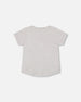 Organic Cotton T-Shirt With Dino Print Light Gray Mix - F30S70_191