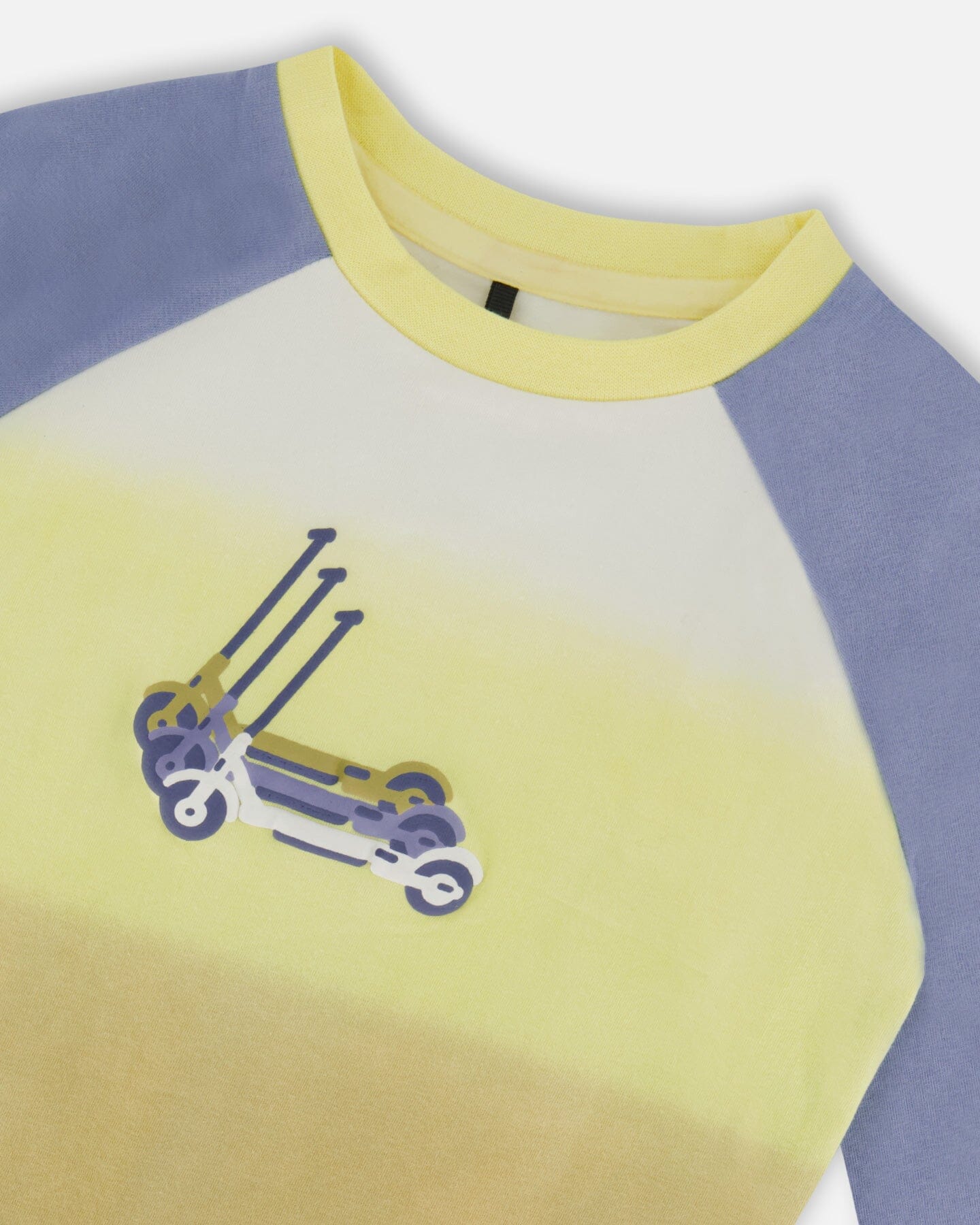 Organic Cotton Long Sleeve T-Shirt Gradient Blue - F30S71_467