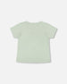 Organic Cotton T-Shirt With Print Mint - F30T70_582