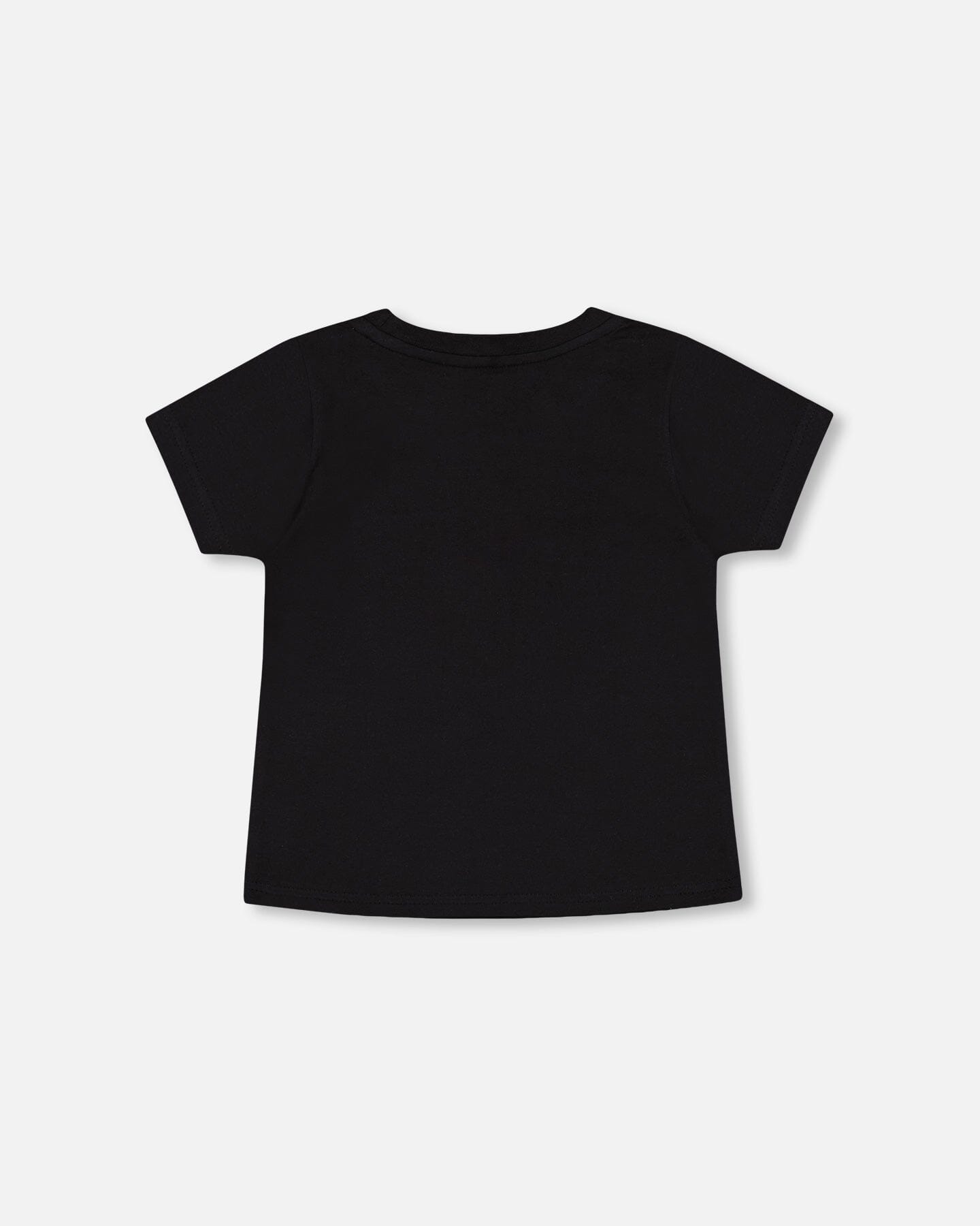 Organic Cotton T-Shirt With Print Black - F30T70_999
