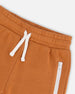 French Terry Short With Zipper Pockets Spicy Brown - F30U26_959