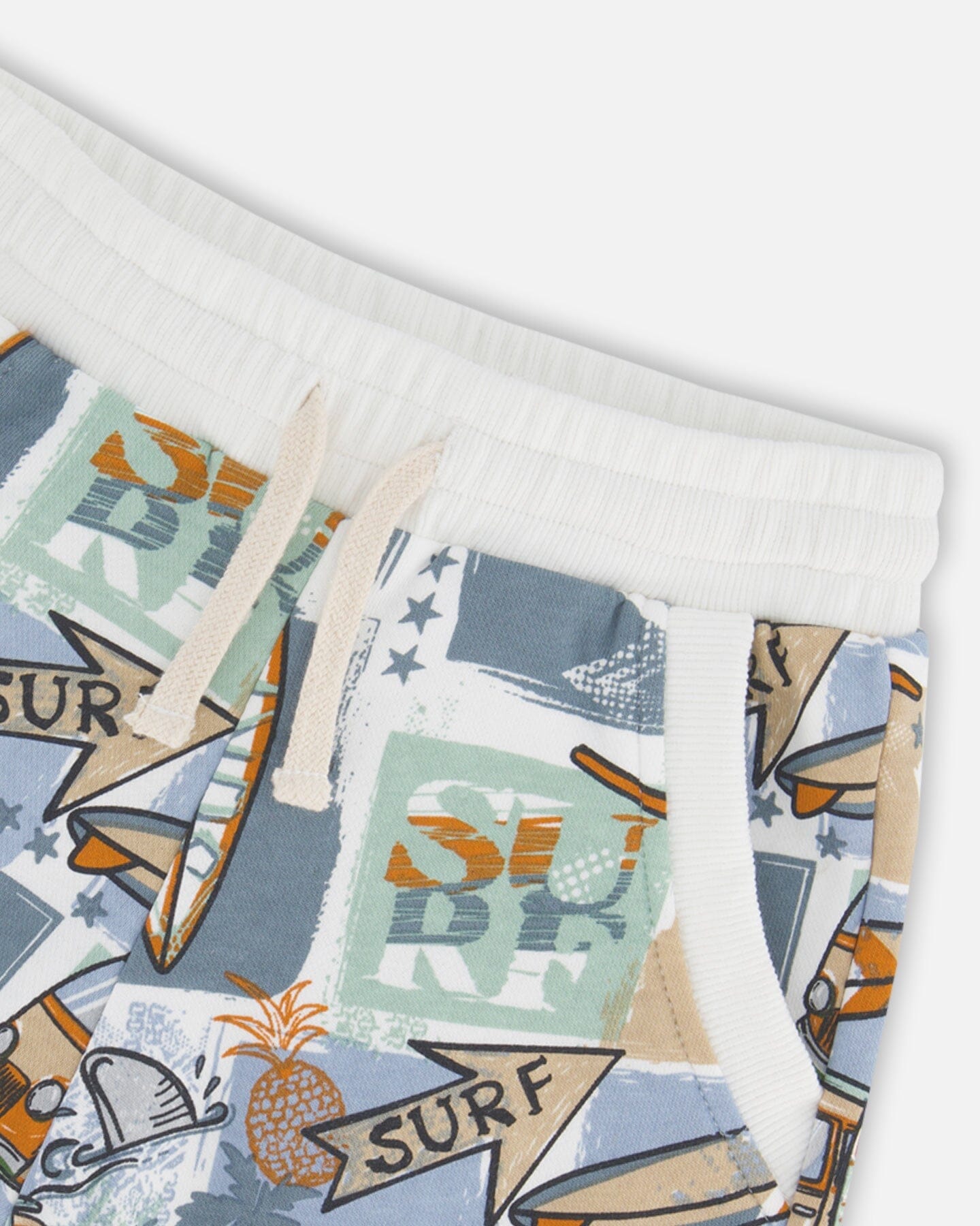 French Terry Short Printed Surf And Caravan - F30U27_035