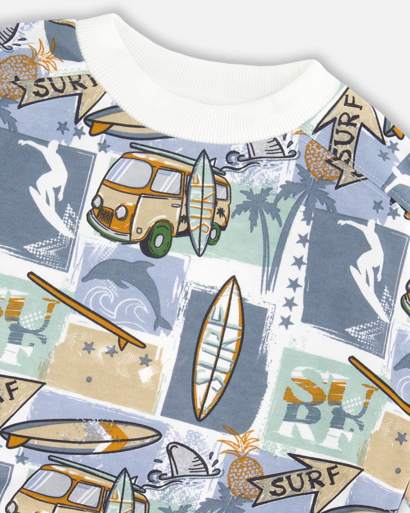 French Terry Sweatshirt Printed Surf And Caravan - F30U30_035