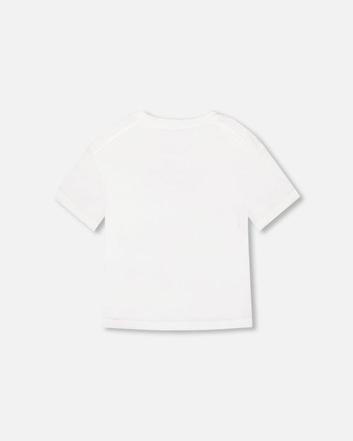 Drop Shoulder T-Shirt Off White - F30U72_101