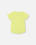 Organic Cotton T-Shirt With Sneaker Print Lime - F30U77_329