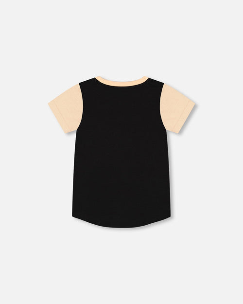 Colorblock T-Shirt Beige - F30U78_137