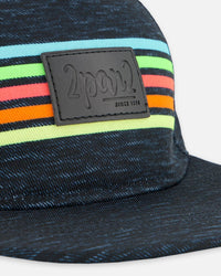 Neon Stripe Cap Heather Black - F30VC20_999