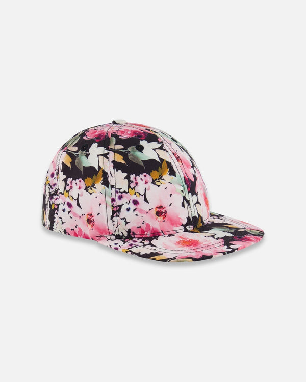 Cap Black Printed Big Flowers - F30VC7_042