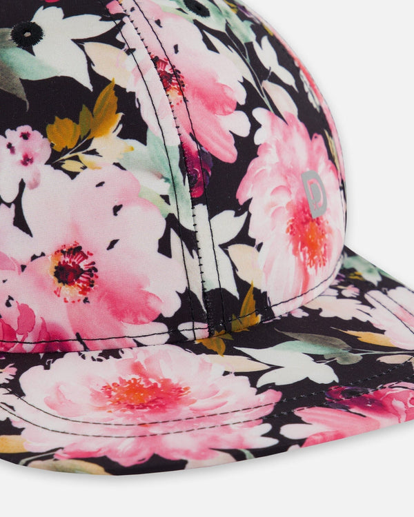 Cap Black Printed Big Flowers - F30VC7_042