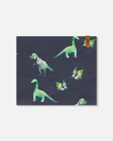 Cache-cou gris imprimé dinosaures