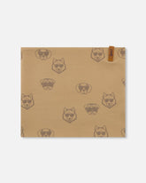 Neck Tube Printed Dogs Beige