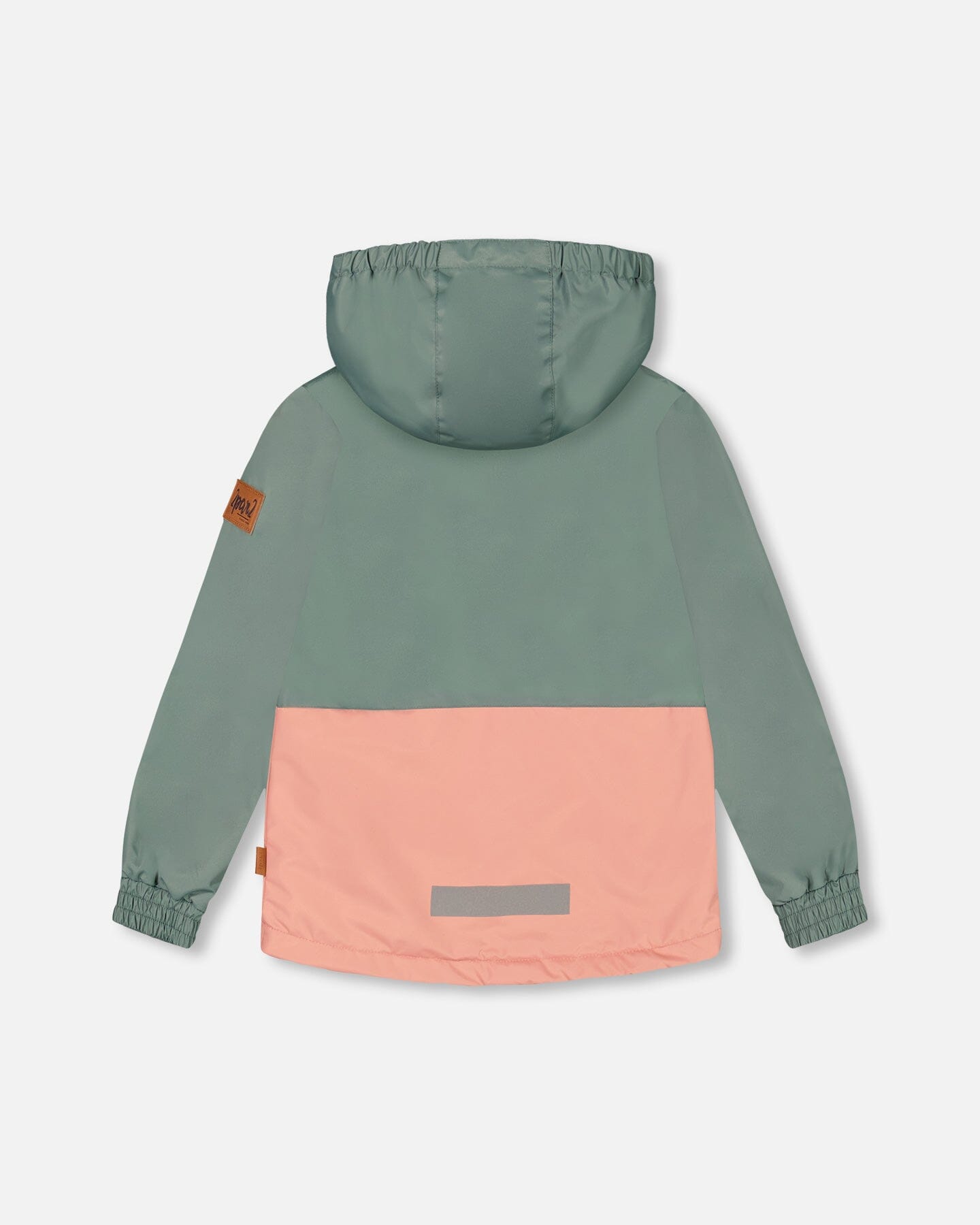 Hooded Colorblock Parka Forest Green And Pink - F30W46_387