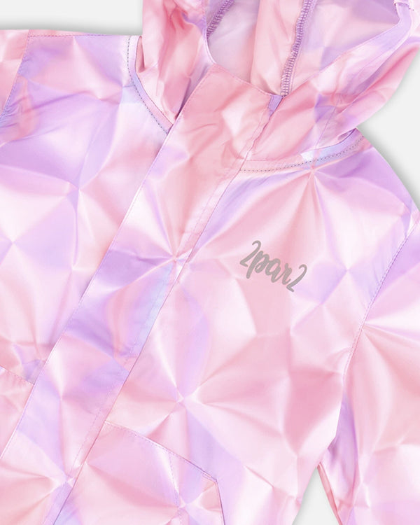 Packable Windbreaker Printed Foil Pastel - F30W48_001