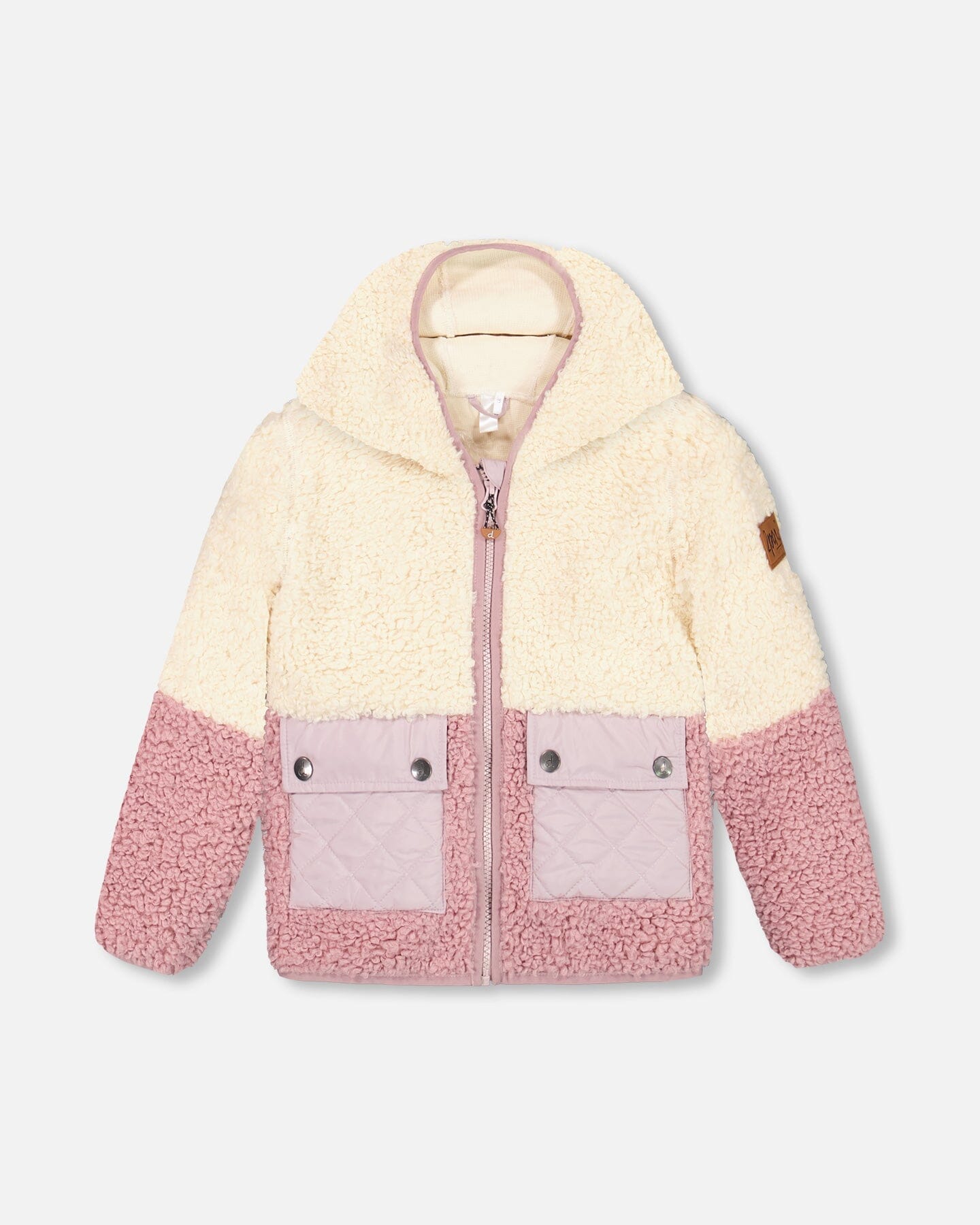 Sherpa Vest Off White And Silver Pink - F30W59_177