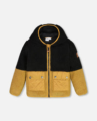 Sherpa Vest Black And Caramel - F30W59_999