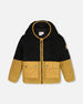 Sherpa Vest Black And Caramel - F30W59_999