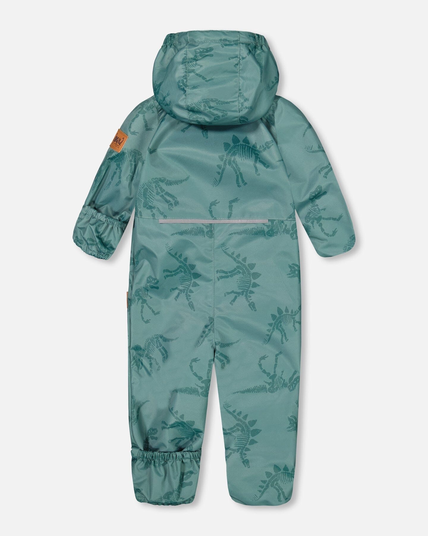 Baby Mid-Season One Piece With Hat Green Printed Skeletons Dinosaurs - F30W65_017
