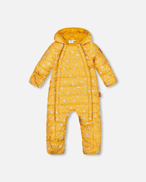 Baby Mid-Season Quilted One Piece Jaune Little Flowers Print - F30W66_012