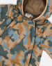 Baby Mid-Season Quilted One Piece Beige Printed Camo Dinos - F30W66_015