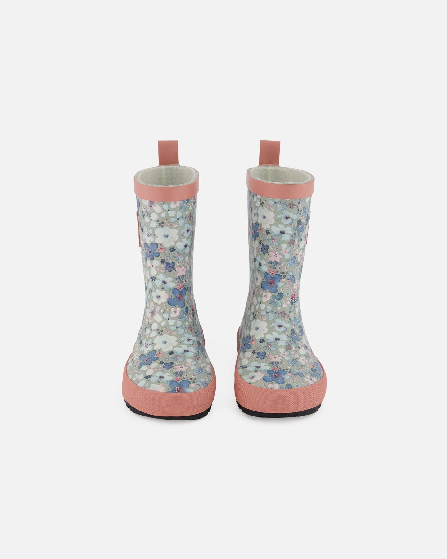 Rain Boots Baby Blue Printed Watercolor Flowers - F30WB10_006