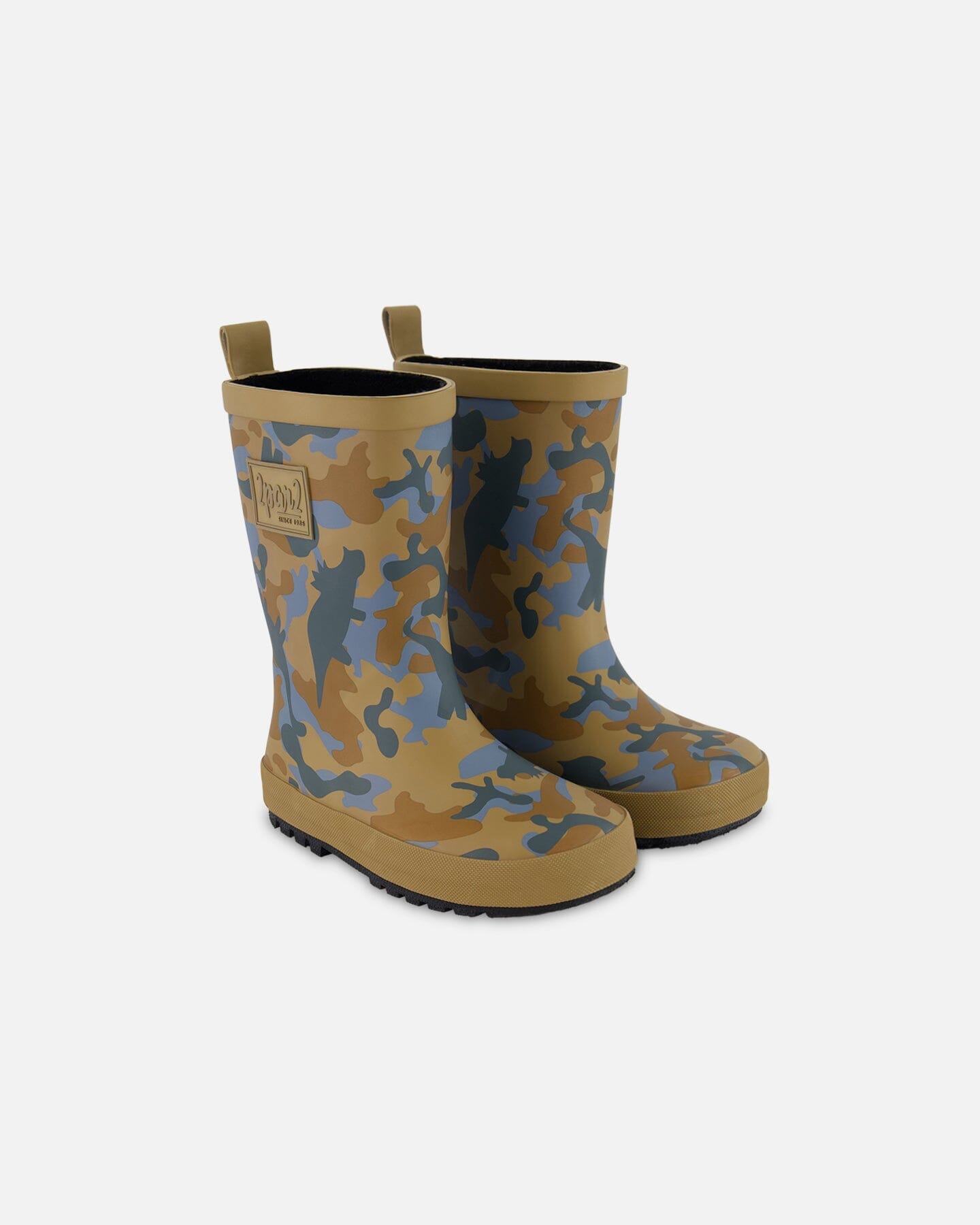 Rain Boots Beige Printed Camo Dinos - F30WB10_015