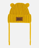 Baby Knit Hat With Ears Yellow