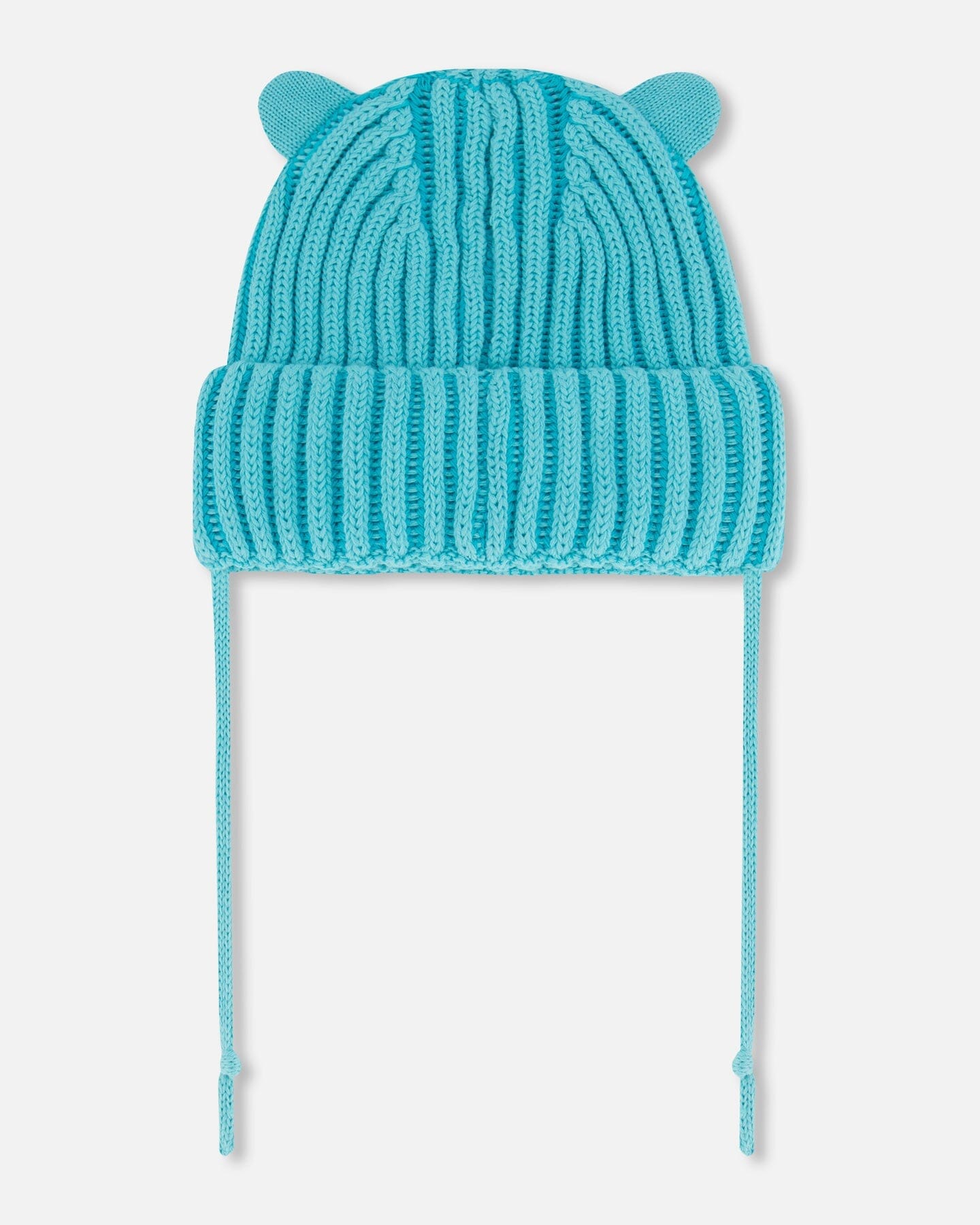 Baby Knit Hat With Ears Turquoise - F30WT23_424