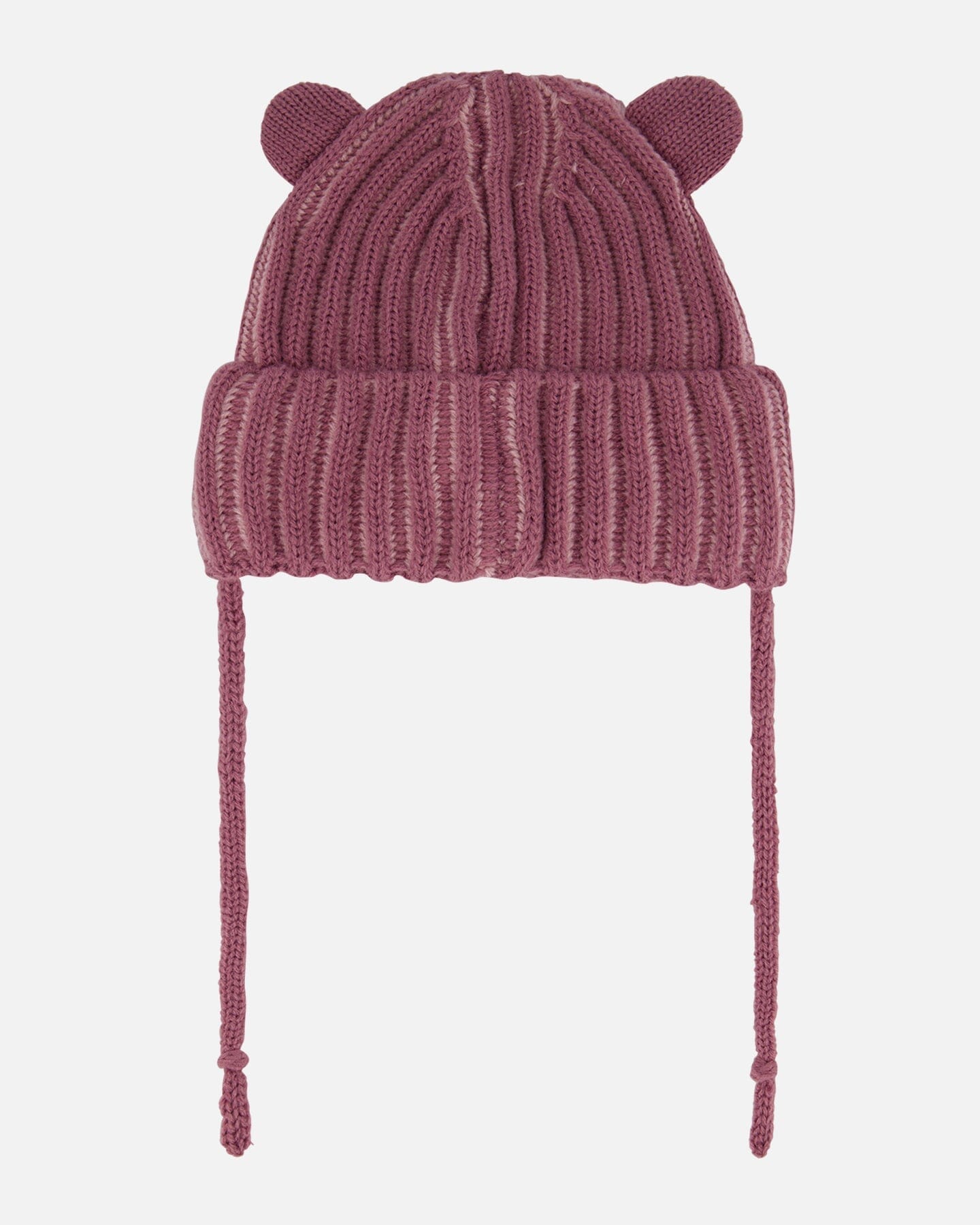 Baby Knit Hat With Ears Mauve - F30WT23_532