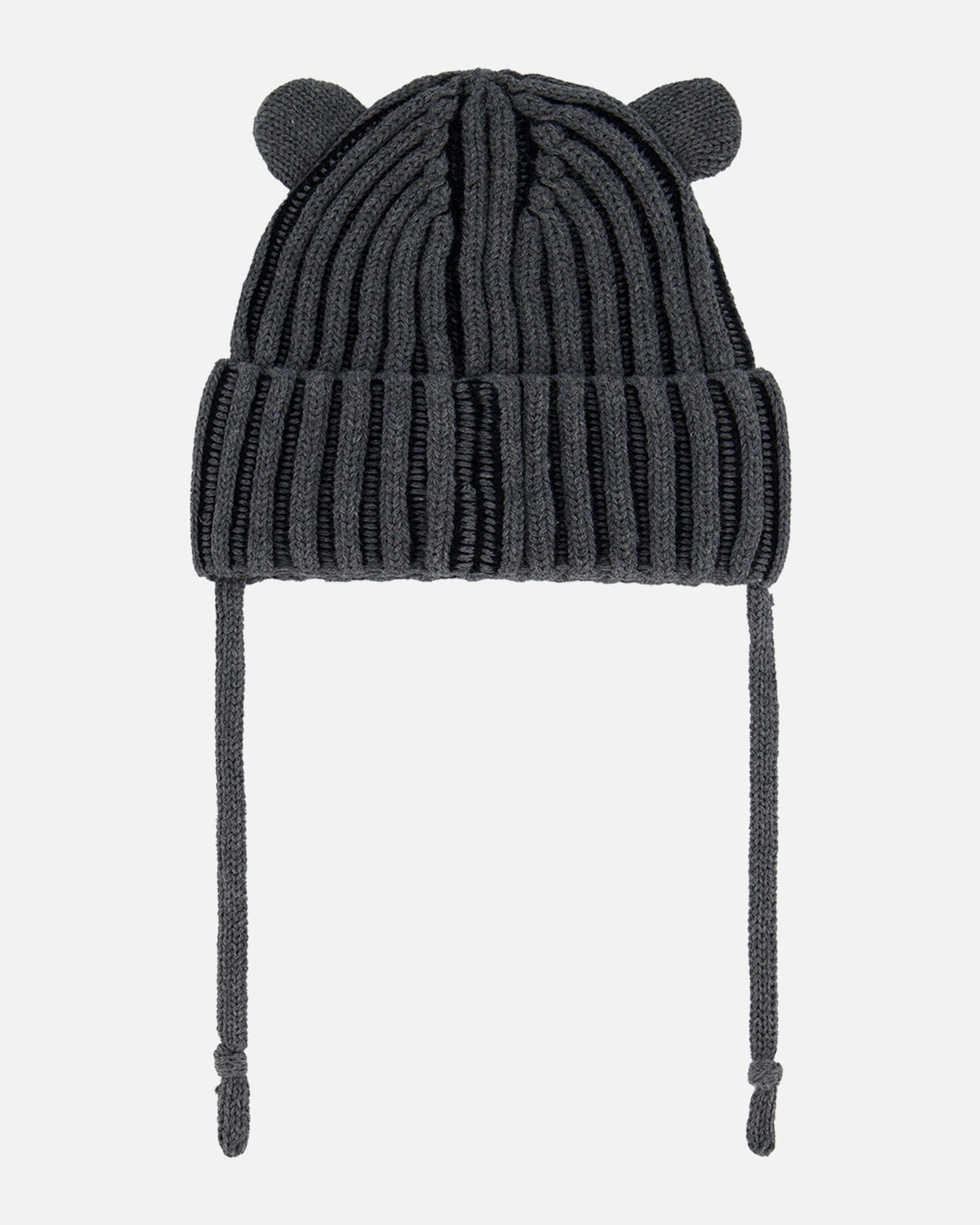 Baby Knit Hat With Ears Black - F30WT23_999