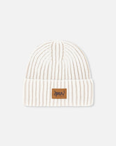 Solid Knit Hat Off White